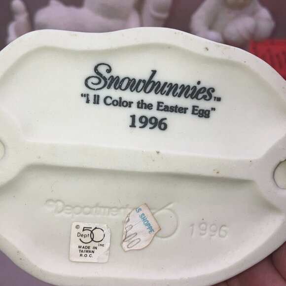 Dept 56 Snowbabies 3 Piece Easter Collection Rock-A-Bye/ I’ll Color / Oops - Picture 11 of 11